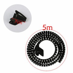 2M 5M Cable Tidy Wire Kit PC TV Organising Wrap Cover Spiral Tube Office Home US