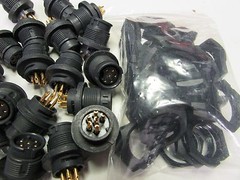 Switchcraft EN3P6FX 502-EN3P6F Std Cir Conn 6P FEMALE – Lot of 5 KITS! NEW! NOS