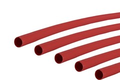 5 Lot TEMCo 1/4″ Marine Heat Shrink Tube 3:1 Adhesive Glue Lined 12″ long RED