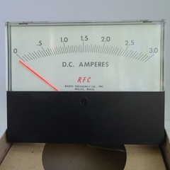 RFC A 2345 DC AMPERES Rectangular Panel Meter 0-3 – Width 5″ Height 3″ NOS