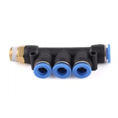 Thread Pneumatic 5 WAY Push In Fitting Connector Air Hose Tube 4mm 6mm 8mm 10mm