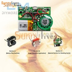 8M Recordable Sound Module MP3 Music Voice Player Board for Greeting Card DIY
