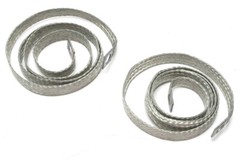 Tinned Copper Braid Grounding Strap, 36″ x 1/2″ x 0.058″, 3/8″ Stud, 2pcs