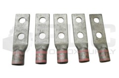 LOT OF 5 NEW THOMAS & BETTS 1/0 100N COMPRESSION LUGE 2 HOLE 42 PINK DIE