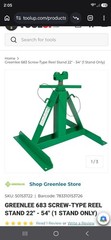 Set Of 1 New Greenlee 683 Jack Stand. New In Box.