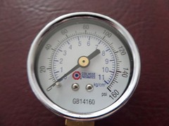 Coilhose, GB14160, Dial Gauge, 1/4 Bottom Mount, 0-160 PSI