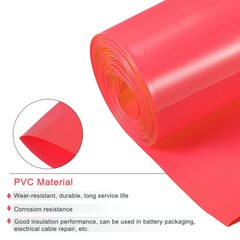 Battery Wrap 66mm Flat 18 ft PVC Heat Shrink Tube Wraps Red