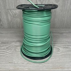 Large spool of encore wire Corp 10awg green copper wire unknown length