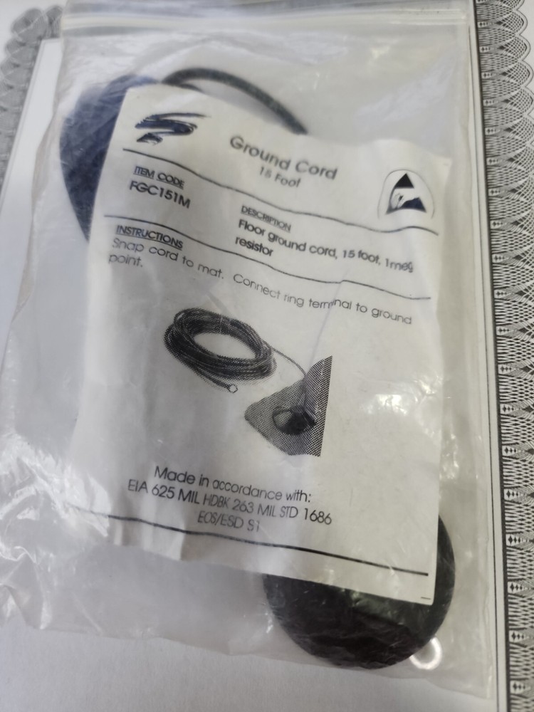 3M FGC151M Mat Grounding Cord 15ft Cord