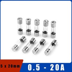 Quick Blow Glass Fuse Fuses Tube 5 x 20mm 0.5A 1A 2A 3A 4A 5A 6A 8A 10A 20A