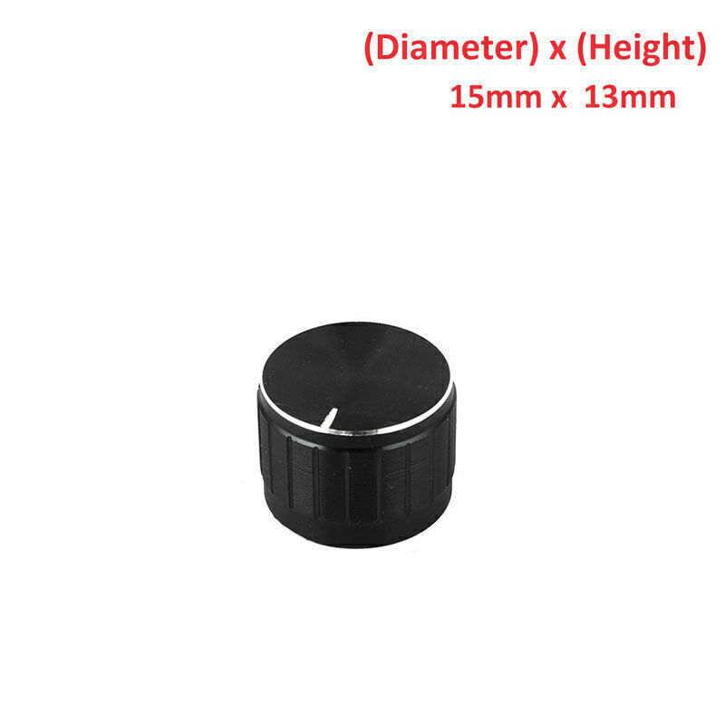 Volume Control Rotary Knobs For 6mm Dia Knurled Shaft Potentiometer 15-40mm
