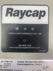 AC Power Protection Raycap Surge Protection ac-7188-115 115 vac type 4 enclosur