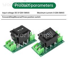 DC 0-120V DC Motor Controller Forward/Stop/Reverse Switch Module 5A 10A 20A