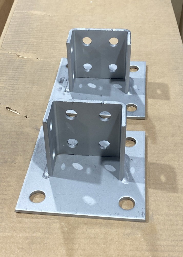 NEW B-LINE B281SQSS4, 6X6 STAINLESS POST BASE LOT OF 2