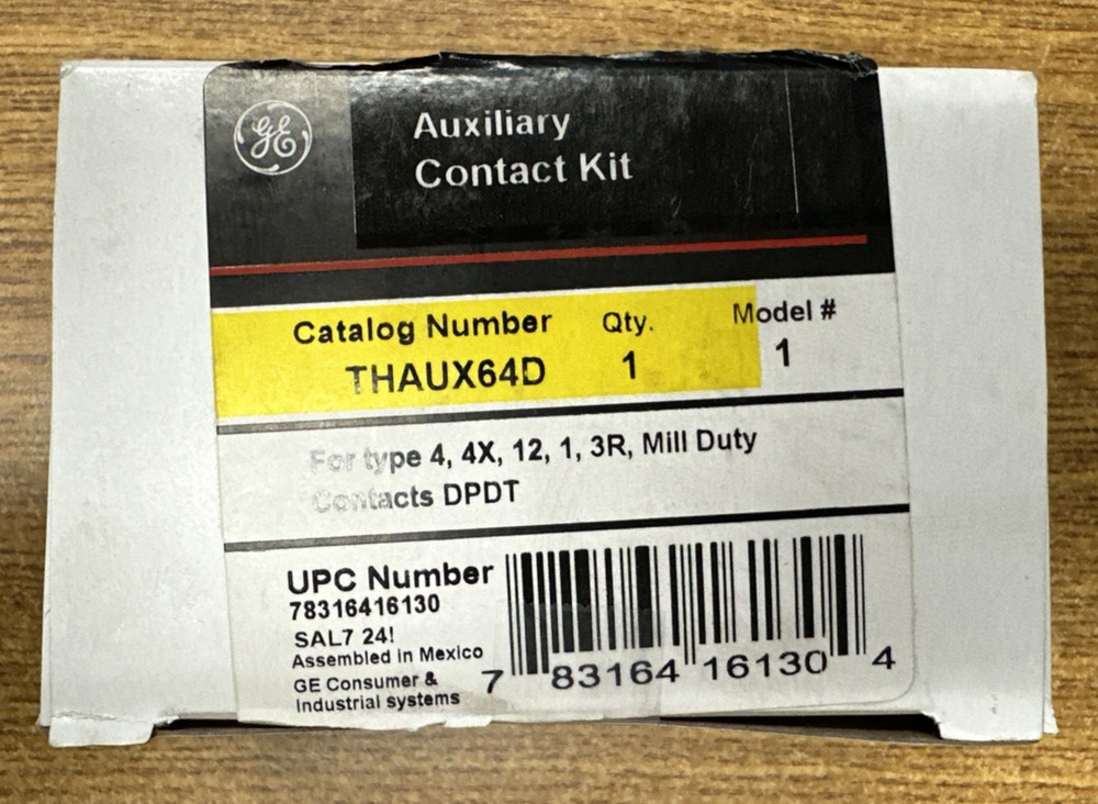 GE GENERAL ELECTRIC THAUX64D AUXILIARY CONTACT KIT 600VAC **NEW IN BOX**