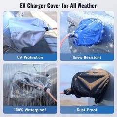 Strong Magnetic EV Charger Cover – All-Weather Outdoor EV Chargin Color: Black