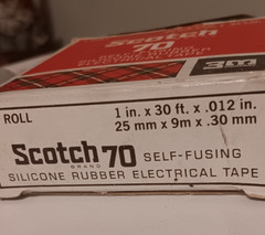 One Roll 3M Scotch 70 Self-Fusing Silicone Rubber Electrical Tape NEW/OLD STOCK