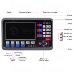 Digital Readout Kit DRO Display 5µm Linear Scale Sensor Mill Lathe 2/3/4/5Axis