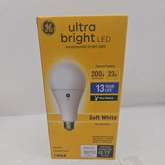 GE 200W Ultra Bright A21 LED Light Bulb Daylight, 3010 Lumens, 23 Watt