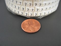 (1000x) Wieland Size 5, Number 7 Slip On Wire Marker, .160″ to .215″ OD, Z Type