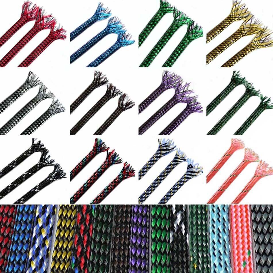 4mm 8mm 12mm PET&PP Cotton Yarn Mixed Braided Woven Cable Wire Guards Sleeving