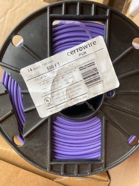 Cerrowire 14 AWG THHN/THWN-2 Copper Building Wire Purple SLiPWire™ jacket 500FT