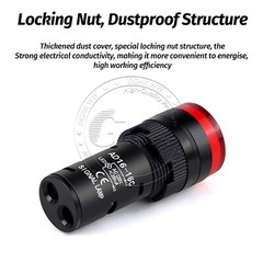 16mm 22mm Panel Hole Mount LED Light Pilot Indicator Signal Warning DC AC