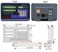 DRO 1um Linear Scale Digital Readout 2/3 Axis for Bridgeport Mill Lathe,US STOCK