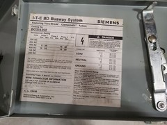Siemens ITE BOS14352 60amp BD busway bus plug disconnect switch duct