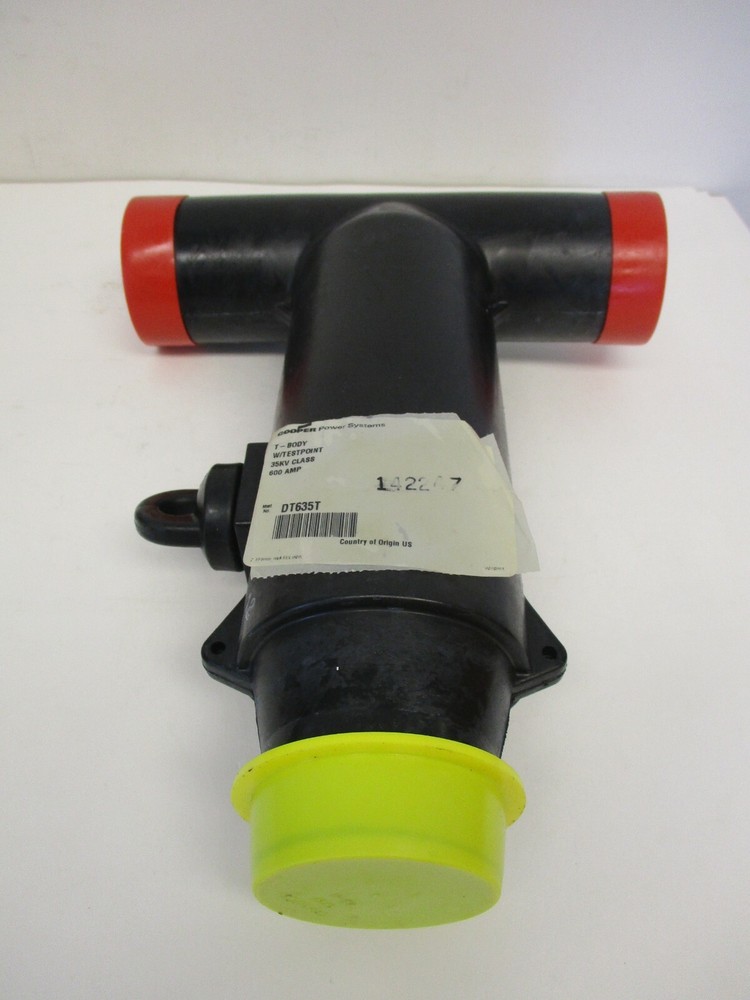 COOPER POWER SYSTEM DT635T DEADBREAK CONNECTOR T-BODY W TESTPOINT 35KV CLASS