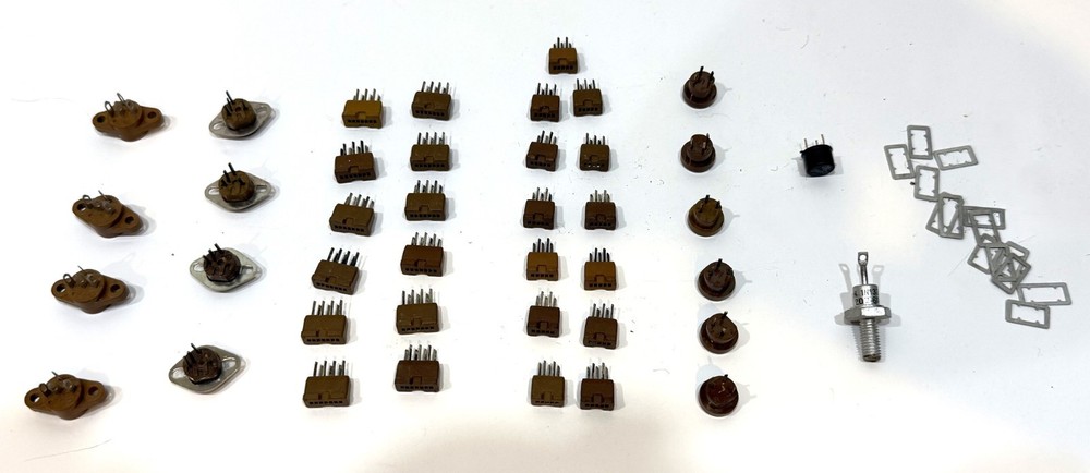 53 pcs Mostly Cinch Vintage Sockets 3 pin Transistor RARE, 1 Diode
