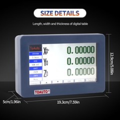 TOAUTO 2/3 Axis 7” LCD Digital Readout +Linear Scales Kit for Bridgeport Mill