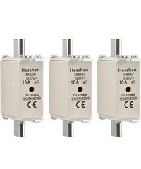 3Pcs. Heschen NH Fuse Link, NH000,80A, gG, Front Indicator Combination Detector