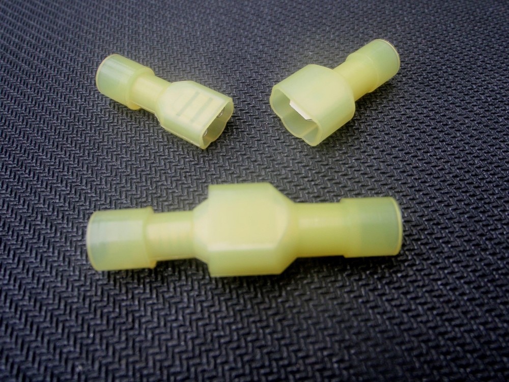 250PC FEMALE MALE SPADE 12-10 AWG CRIMP CONNECTOR .250