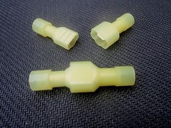 250PC FEMALE MALE SPADE 12-10 AWG CRIMP CONNECTOR .250