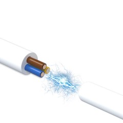 2 Core 0.3mm²-2.5mm² Pure Copper Flex Wire Electrical Cable PVC Insulation White