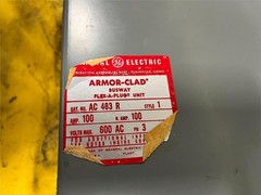 GE AC463R 100A 600V Bus Plug 3 Phase 4 Wire