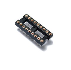 10PCS 18Pin DIP SIP Round IC Adaptor Sockets Solder Type Gold Plated Machined