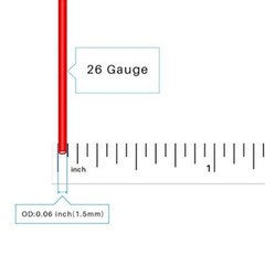 BNTECHGO 26 Gauge Silicone Wire Spool 500 ft Black Flexible 26 AWG Stranded T…