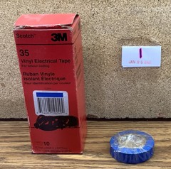 NOB Of 10 Scotch Vinyl Color Coding Electrical Tape 35 Blue 1/2 in X 20 ft