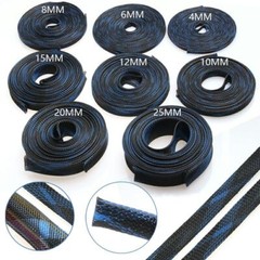 Braided Cable Sleeve PET Nylon High Density Sheathing 2/4/6/8/10/12/15/20/25mm