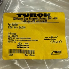 TURCK RKM 106-2M/S90 MINIFAST DOUBLE-ENDED CORDSET CABLE U2-00478,RKM1062M/S90🔔