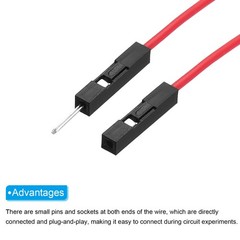 Male to Female 1Pin Breadboard Jumper Wire 2.54mm Pitch Cable 10cm 40 Pcs