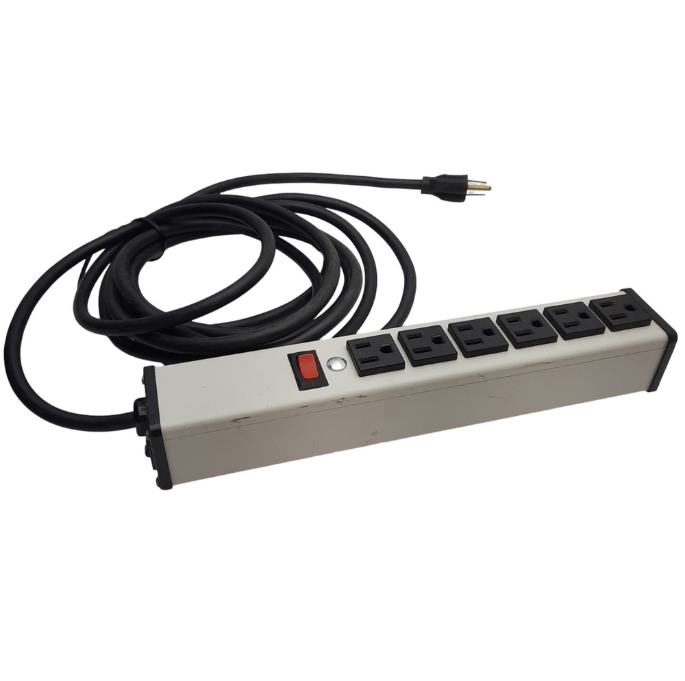 Wiremold UL207BD Plug-In Outlet Center 6 Outlets, 16ft Cord, 12-1/4in Length