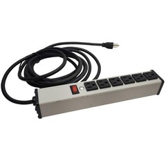 Wiremold UL207BD Plug-In Outlet Center 6 Outlets, 16ft Cord, 12-1/4in Length