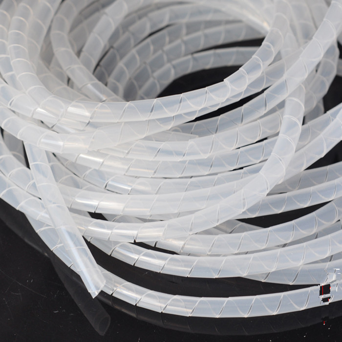 10mm 32.8FT (10M) Spiral Cable Wire Wrap Tube Computer Manage Cord clear QC