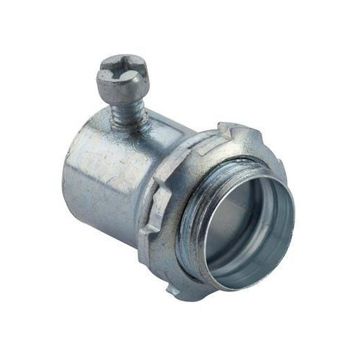 Halex 62710B, 1″, Steel, Concrete Tight, Set Screw, EMT Conduit Connector, 1 pc
