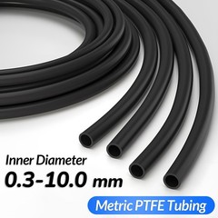 PTFE Tube Tubing Pipe ID 0.3-10mm OD 0.6-12.7mm High Temp Resistance Black