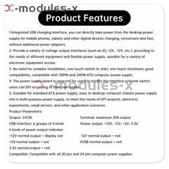 ATX Power Supply Breakout Board USB Charging Desktop Chassis Power Adapter Board