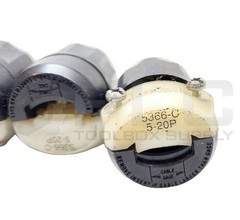 LOT OF 5 LEVITON 5366-C INDUSTRIAL ELECTRICAL PLUG 20 AMP 125V, BLACK/WHITE